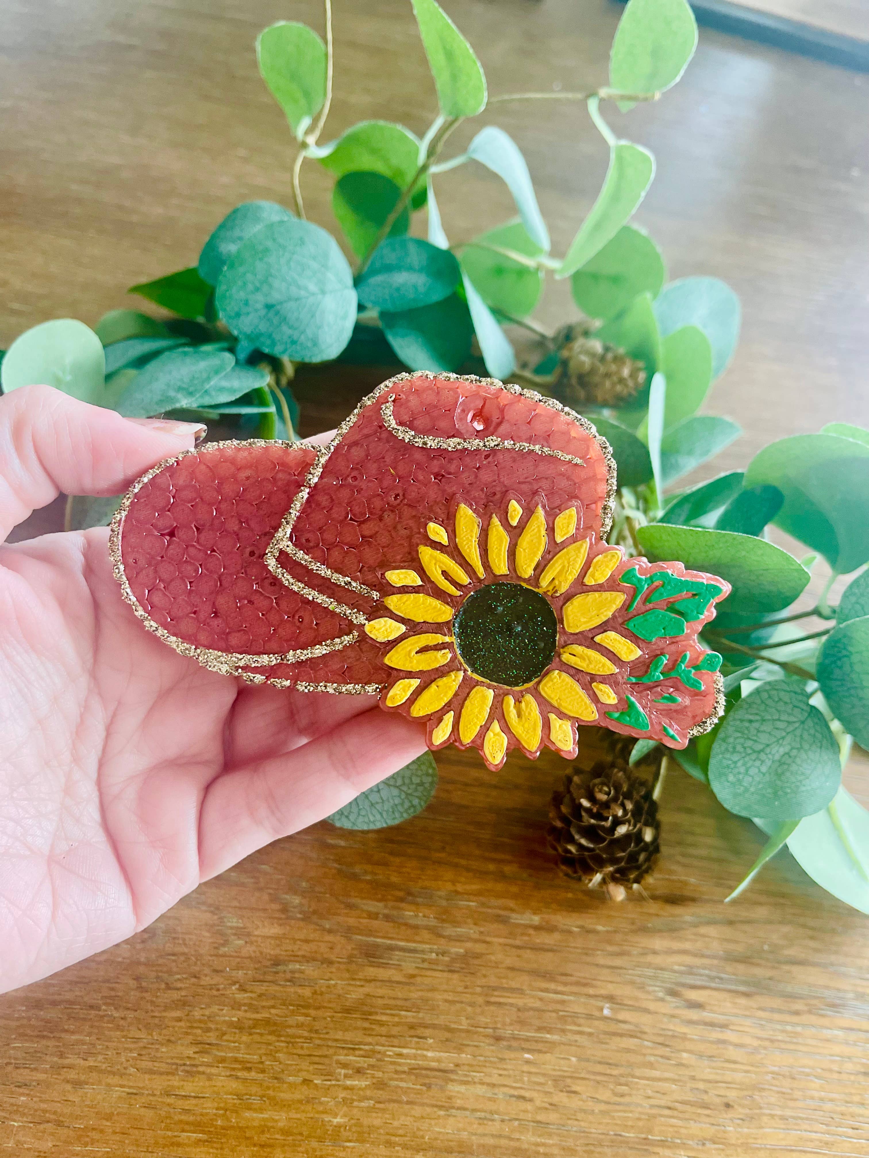 Stay Fresh’ies Air Fresheners – wholesale Car Freshener - Women’s – Flower Cowgirl Hat Car Freshie 1