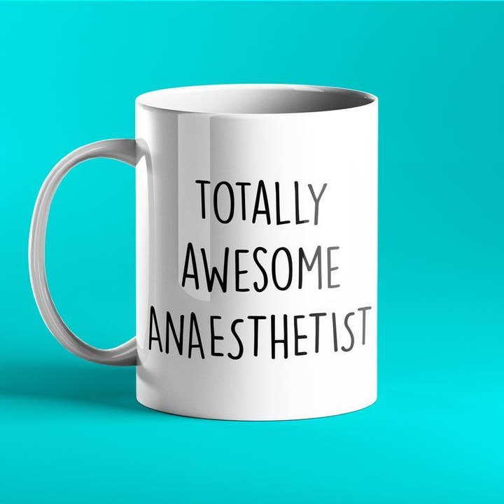 Totally Awesome Anaesthetist Gift Mug for wholesale by Prickly Cards