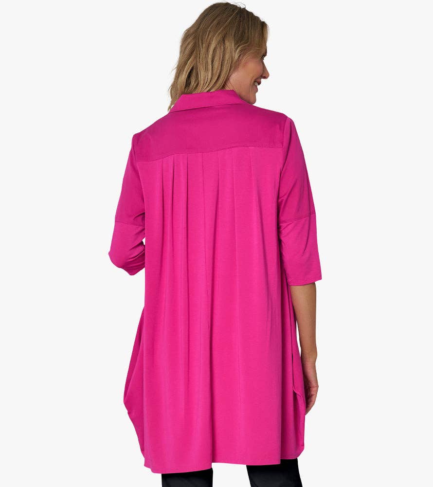 Stella Carakasi - Wholesale Tunic - Women's - Women's 3/4 Sleeve A-Line Cotton Poplin Tiburon Tunic Icon25