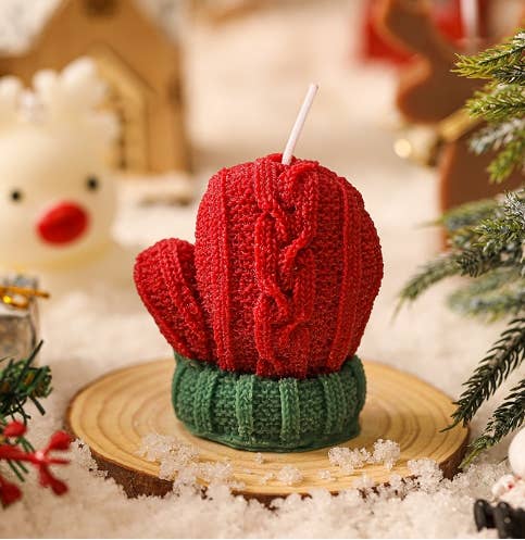 Candles Meta - Wholesale Novelty Candle - Holiday Decor Christmas Gloves Handmade Soy Scented Candle4