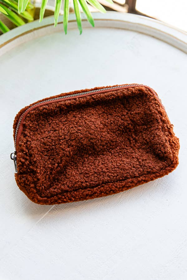 1st Allie - Wholesale Belt Bag - Women's - Sherpa Teddy Crossbody Belt Bag4