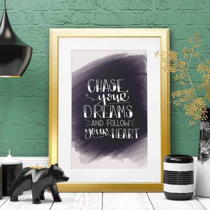 Jaga dina drömmar och följ ditt hjärta tryck för wholesale av Black Cat Bazaar