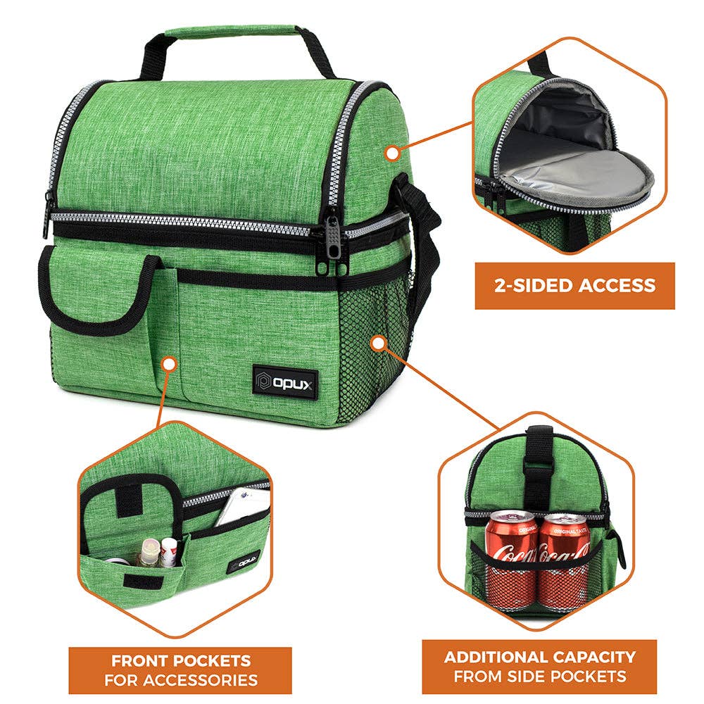 OPUX - Wholesale Lunch Bag/Box - Two-Sided Double Deck Insulated Lunch Box - 16 Cans25