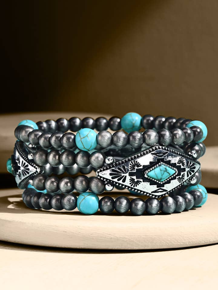 Beaded Western Stretch Bracelet for wholesale by Urbanista