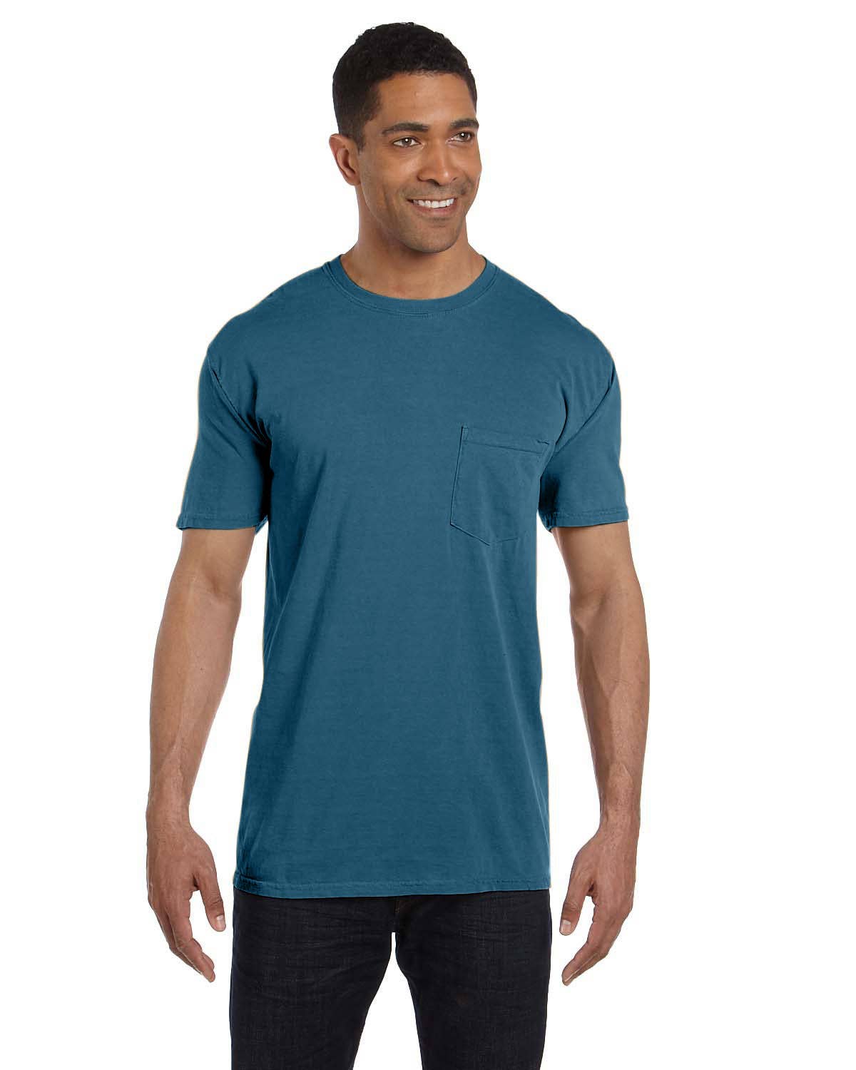 Total Apparel - Wholesale T-Shirt - Unisex - Comfort Colors Garment-Dyed Pocket Blank T-Shirt | 6030CC55