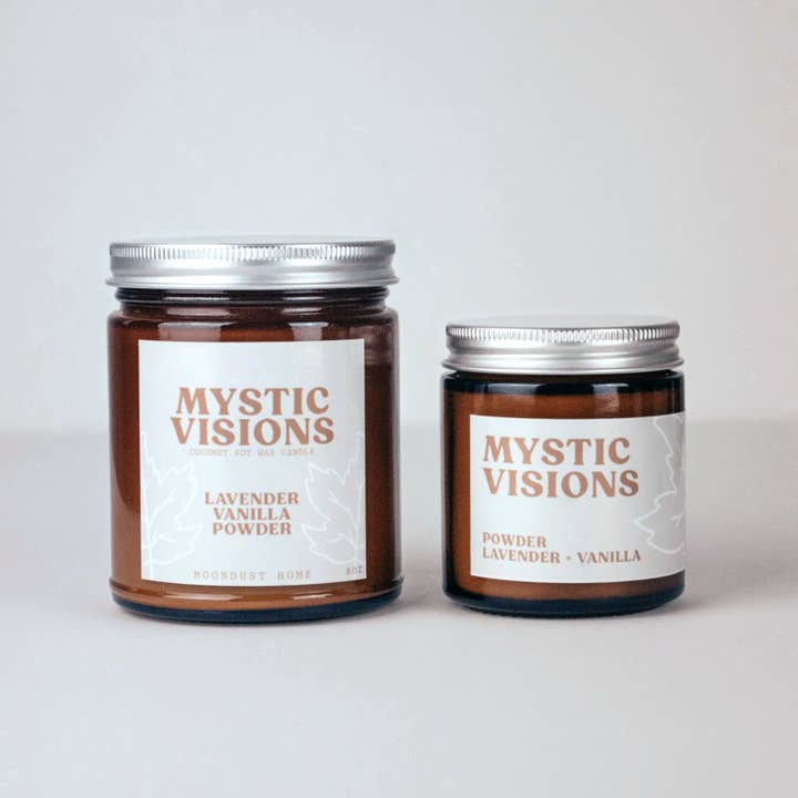 Mystic Visions | Fall Coconut Soy Candle | Wooden Wick 8oz for wholesale by Moondust Home
