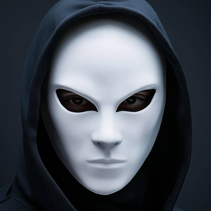 Anoniem cosplaymasker | stealth-sluipmoordenaar sci-fi schurkmasker | Halloweenkostuum gotisch horrormasker | 3D-geprint gezichtloos fantoommasker voor wholesale door Decords