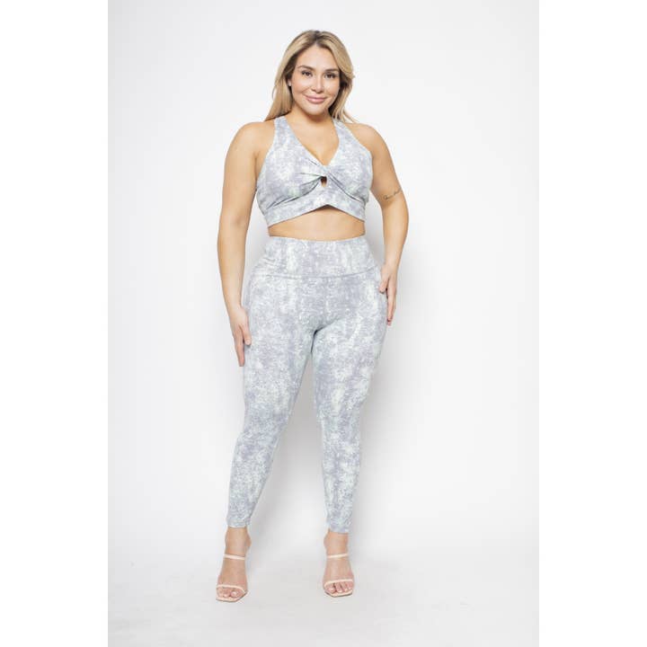 Curve Market - Wholesale Athletic/Lounge Leggings - Women's - PLUS SIZE ACTIVEWEAR HIGH WAIST PRINT LEGGINGS