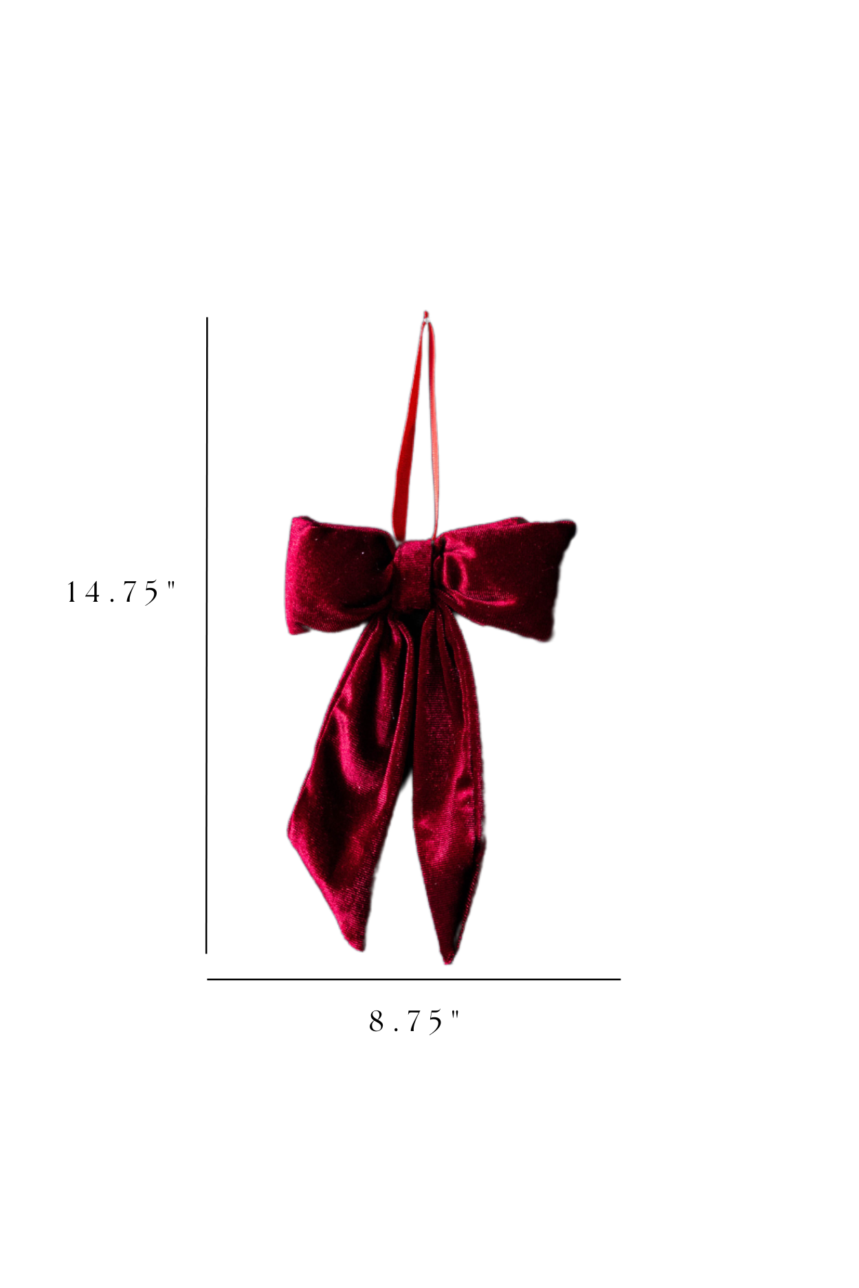 Luxe B Co - Wholesale Christmas Decoration - Bows Red Velvet Fabric5