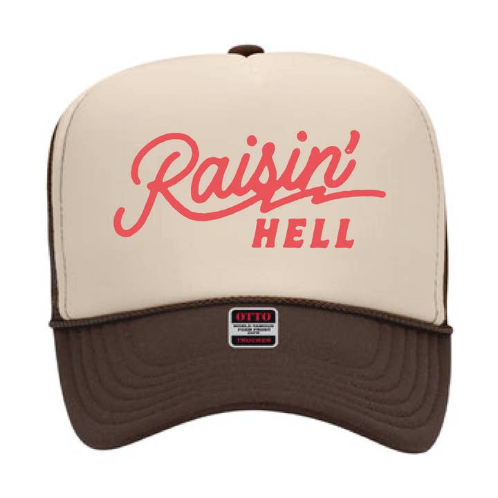 Raisin Hell Trucker Hat (adult) for wholesale by Lost Apparel