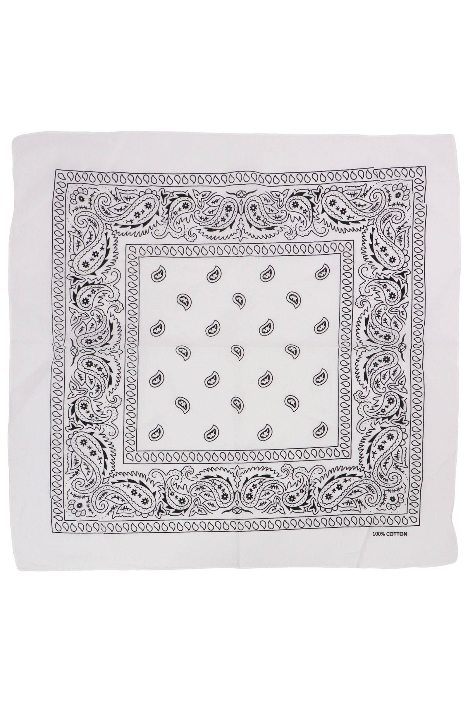 Cap Zone – Engroshandel Bandana - Dame – Klassisk firkantet bandana i bomuld med paisleyprint23