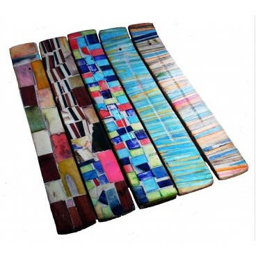 Gypsy Rose - Wholesale Incense Holder - BONE INLAY WOOD INCENSE BURNER1