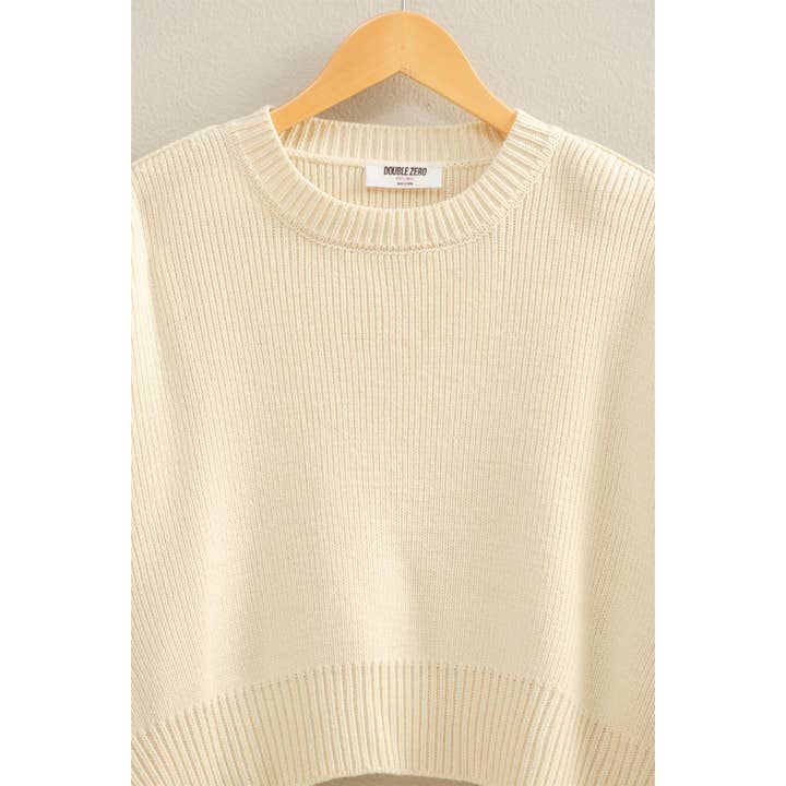 Double Zero - Wholesale Knit Sweater - Women's - Ribbed Knit Oversized Cropped Sweater27