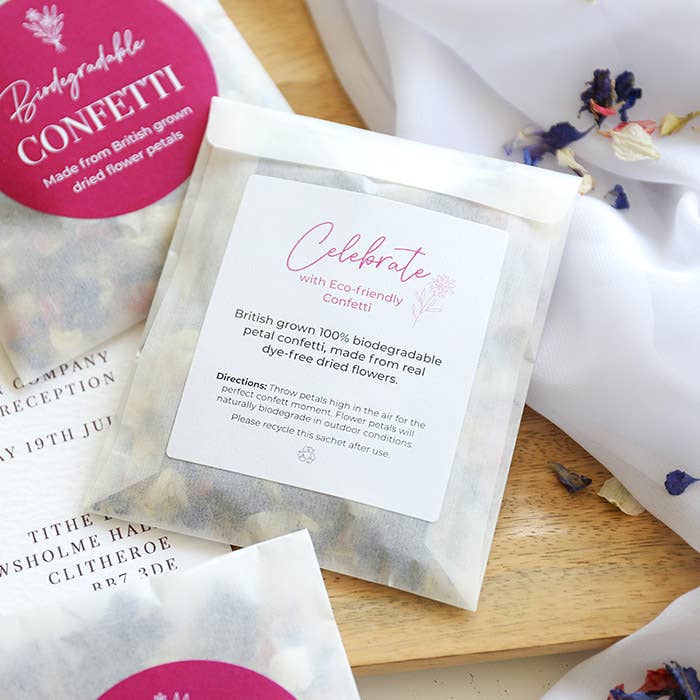LSF Wholesale - Wholesale Confetti - Violet Biodegradable Petal Confetti Sachet1
