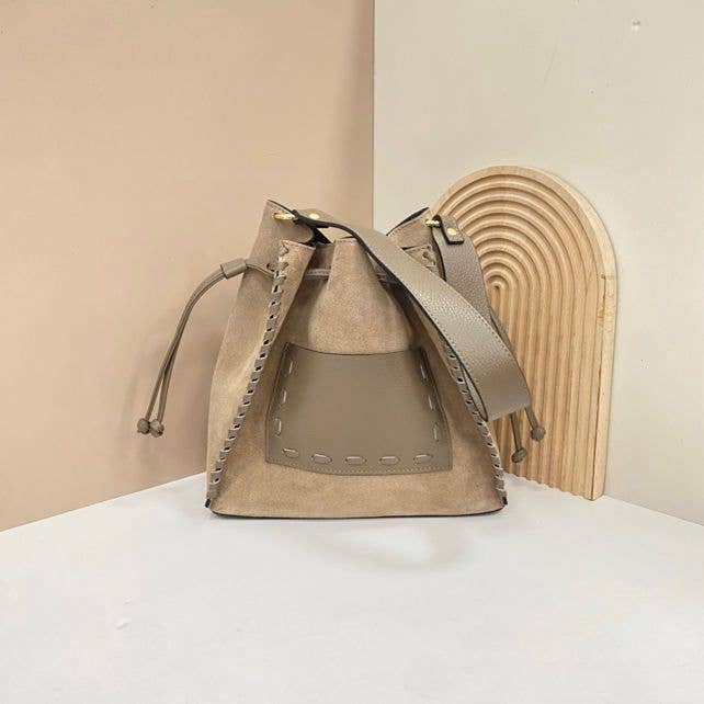 SWEET MAGIC SHOES & BAGS - Vente Sac porté épaule – femme - BOÎTE À BONBONS EN CUIR AVEC DAIM1