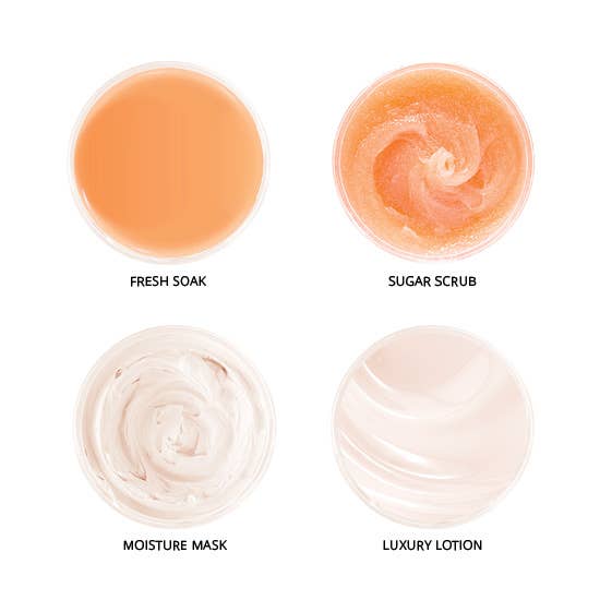 Zoya, Qtica, Smart Spa - Wholesale Nailcare Set - Qtica Smart Spa Peach 4 Step Smart Pod Pedicure Kit1