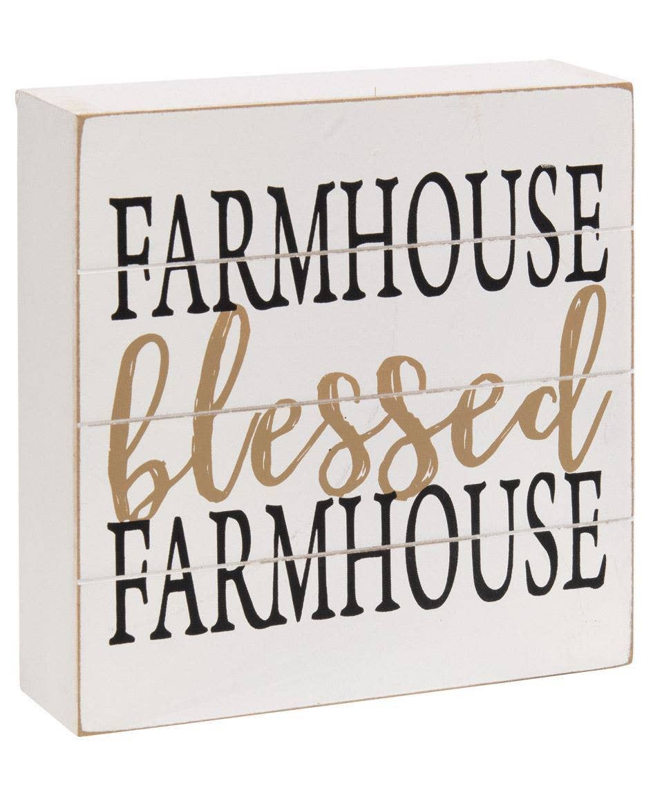 Col House Designs - Wholesale Sign - Farmhouse Shiplap Box Sign 3/Assorted3