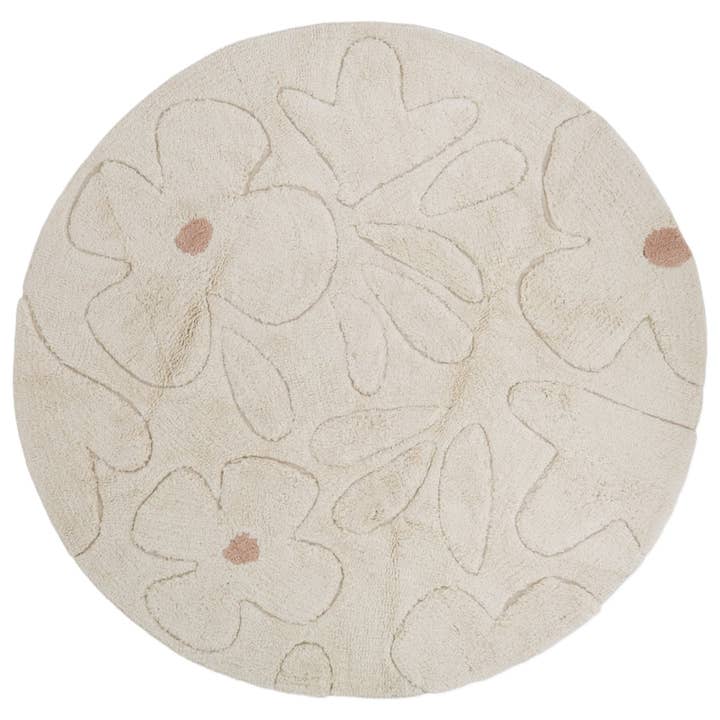 GENTLE FLORA Washable Children's Rug Round 140cm for wholesale by Nenina & Co