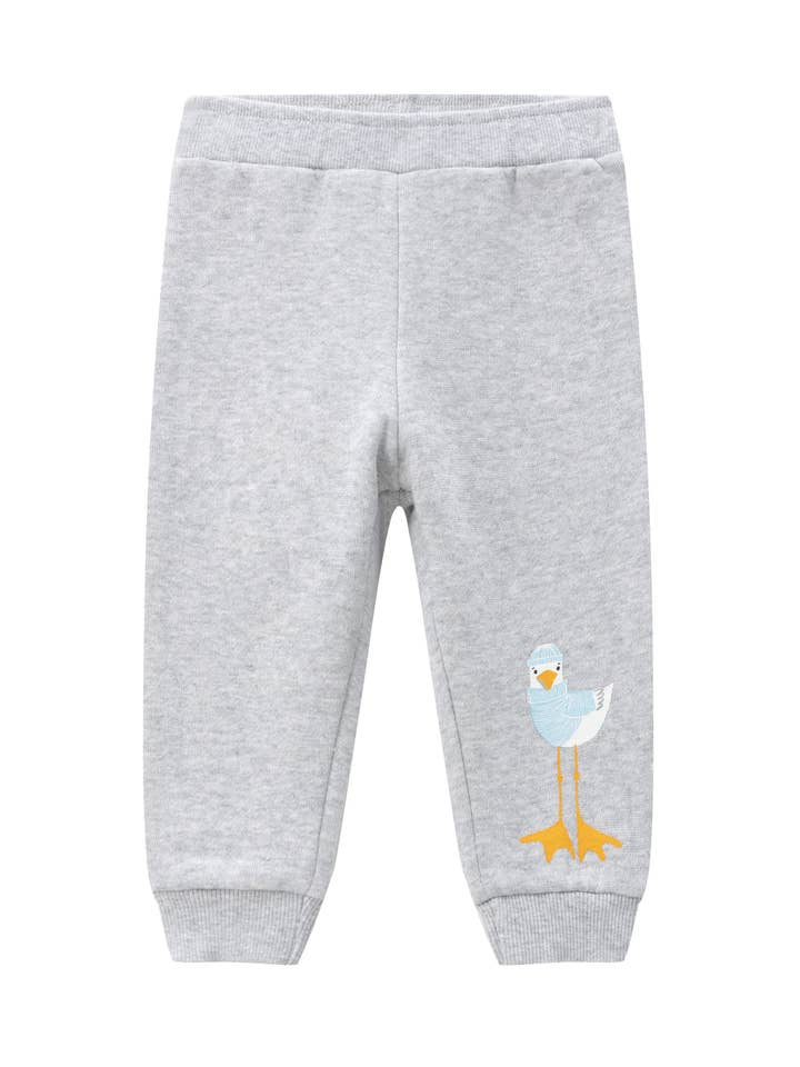 Grå bukser til dreng med måge for engroshandel hos Newness Kids