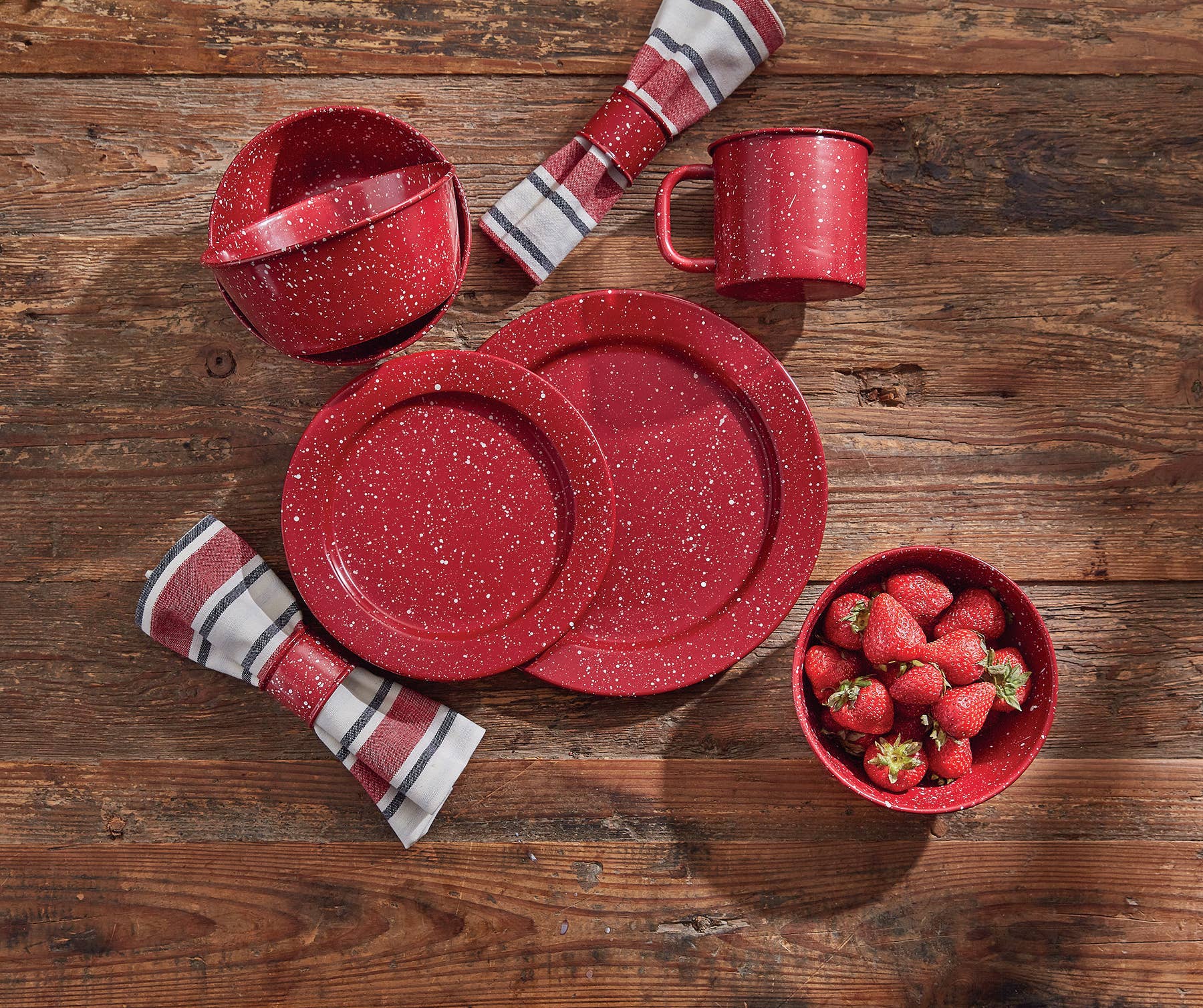 Park Designs - Wholesale Dinner Plate - Granite Enamelware Dinner Plate - Red1