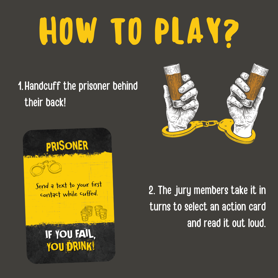 Boxer Gifts - Wholesale Card Game - Prisoner - The Drinking Party Game With Handcuffs1