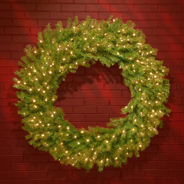 National Tree Company - Wholesale Wreath - 48 in. Pre-Lit Norwood Fir Wreath with Warm White LED Lights, Plug-In3