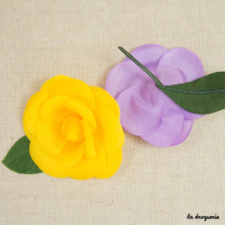 LA DROGUERIE - Wholesale Artificial Flowers - Satin Camellia fabric flower2