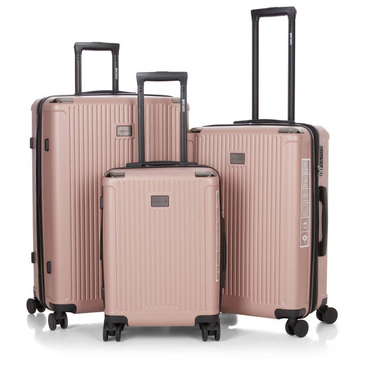 ROBERTO CAVALLI 3 Piece Luggage Set with Expandable Hard Shell & 8 Spinner Wheels for wholesale by J&V TEXTILES