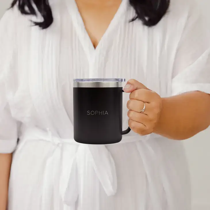 Weddingstar Inc. - Wholesale Insulated Mug/Tumbler - Insulated Metal Travel Coffee Mug - Contemporary Text3