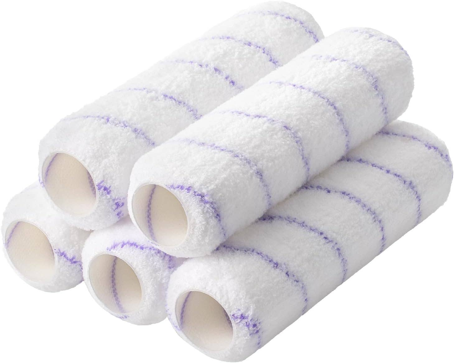 Bates Choice - Wholesale Paint/wax brush - Bates- Paint Roller Covers, 9", Purple Stripes, 5 Pack