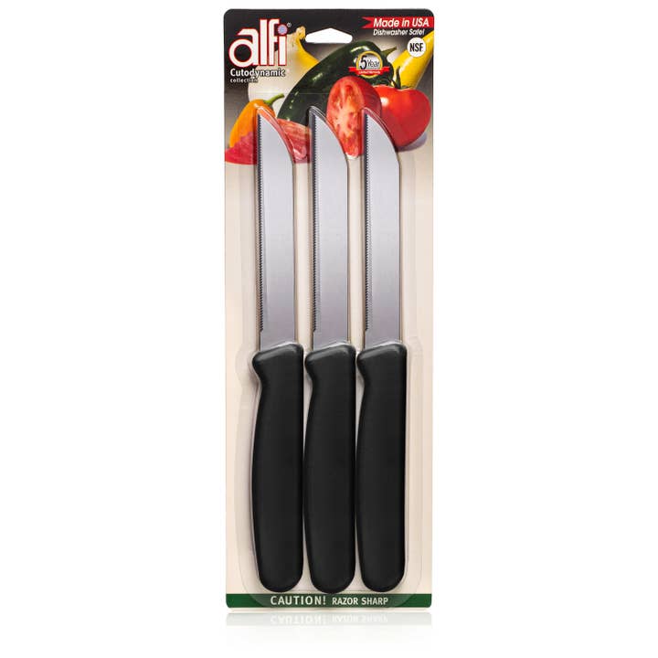 Alfi Knives - Wholesale Kitchen/Utility Knife - Alfi Knives - Cutodynamic Stainless Steel 3 pack Pointed Tip