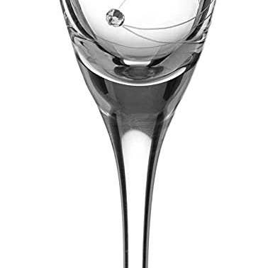 DIAMANTE – wholesale Champagne flute – Diamante Swarovski 60th Birthday Champagne Glass – Single C1