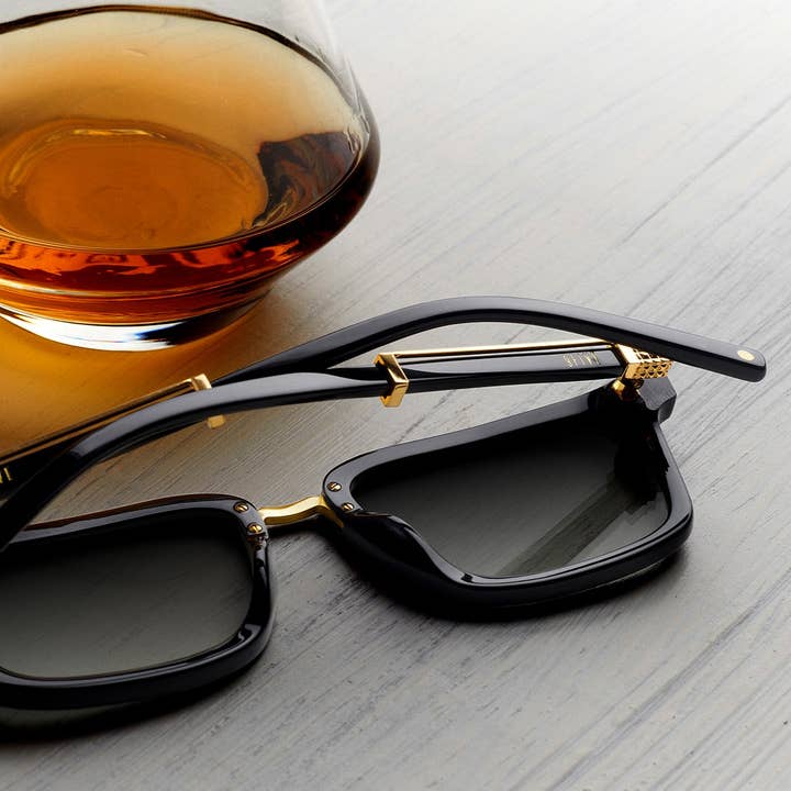 9FIVE – wholesale Sunglasses – Unisex – 9FIVE Bishop Black & 24K Gold Sunglasses3