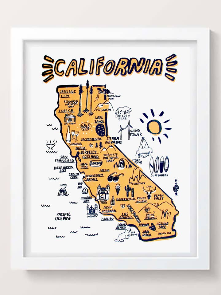 California Print for wholesale by People I've Loved