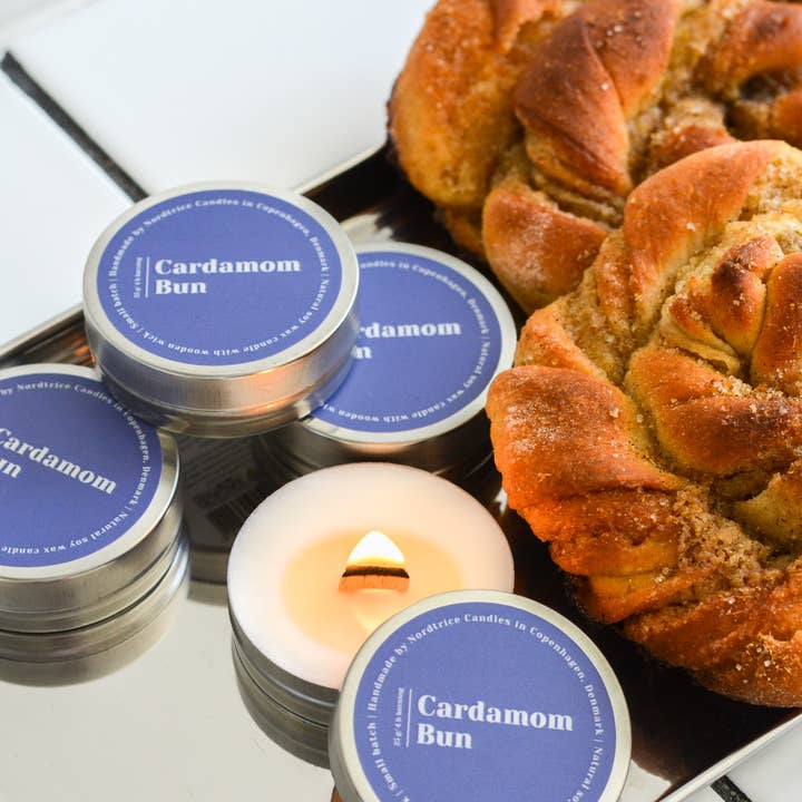 Nordtrice - Wholesale Travel Candles - Mini scented soy candles, Cardamom Bun1