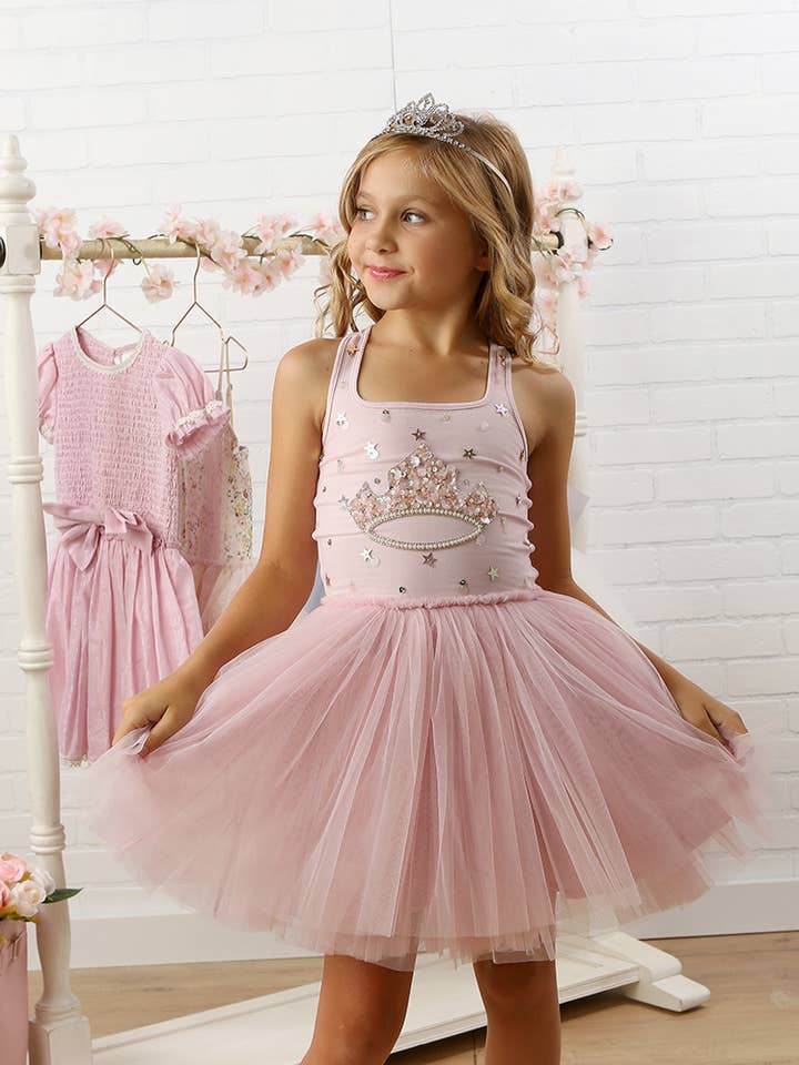 Diadem Rosa Zartes rosa Diadem für den Großhandel auf Faire0