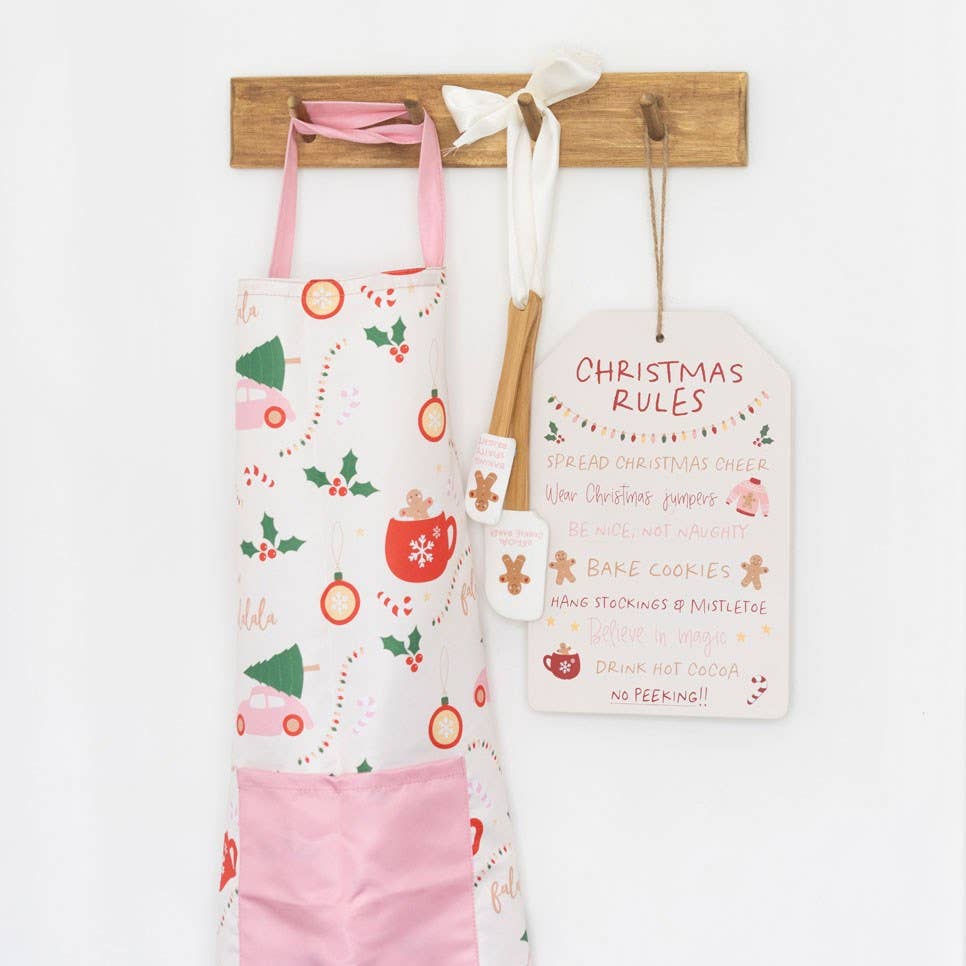 Nibble Distributors Ltd - Wholesale Apron - Sugarplum print apron1