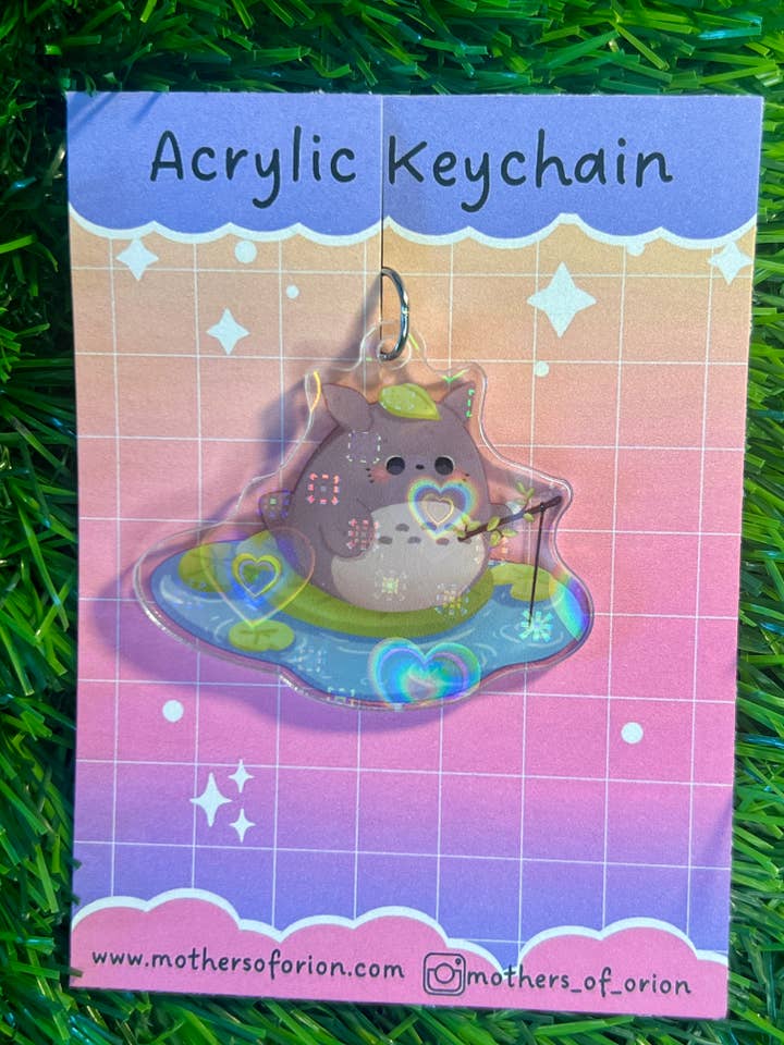 Fishing Totoro Keychain for wholesale by Mothers Of Orion