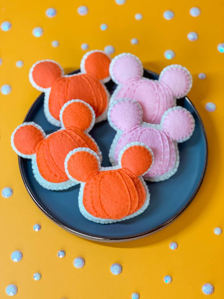 Felt Pumpkin Sugar Cookie Pretend Play Toy for wholesale by Knotty By Nature