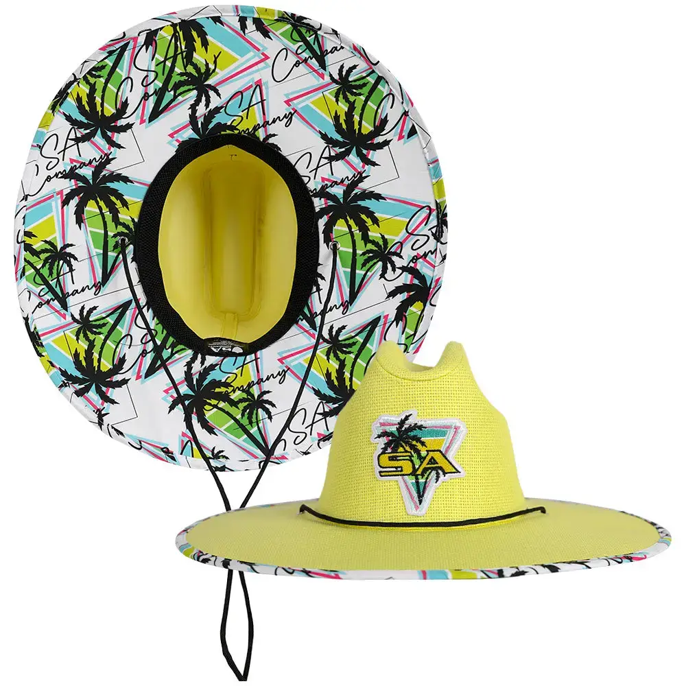 Soul of Adventure - Wholesale Straw Hat - Unisex - Keys Straw Hat / Lifeguard Hat – Wide Brim, UPF 50+14