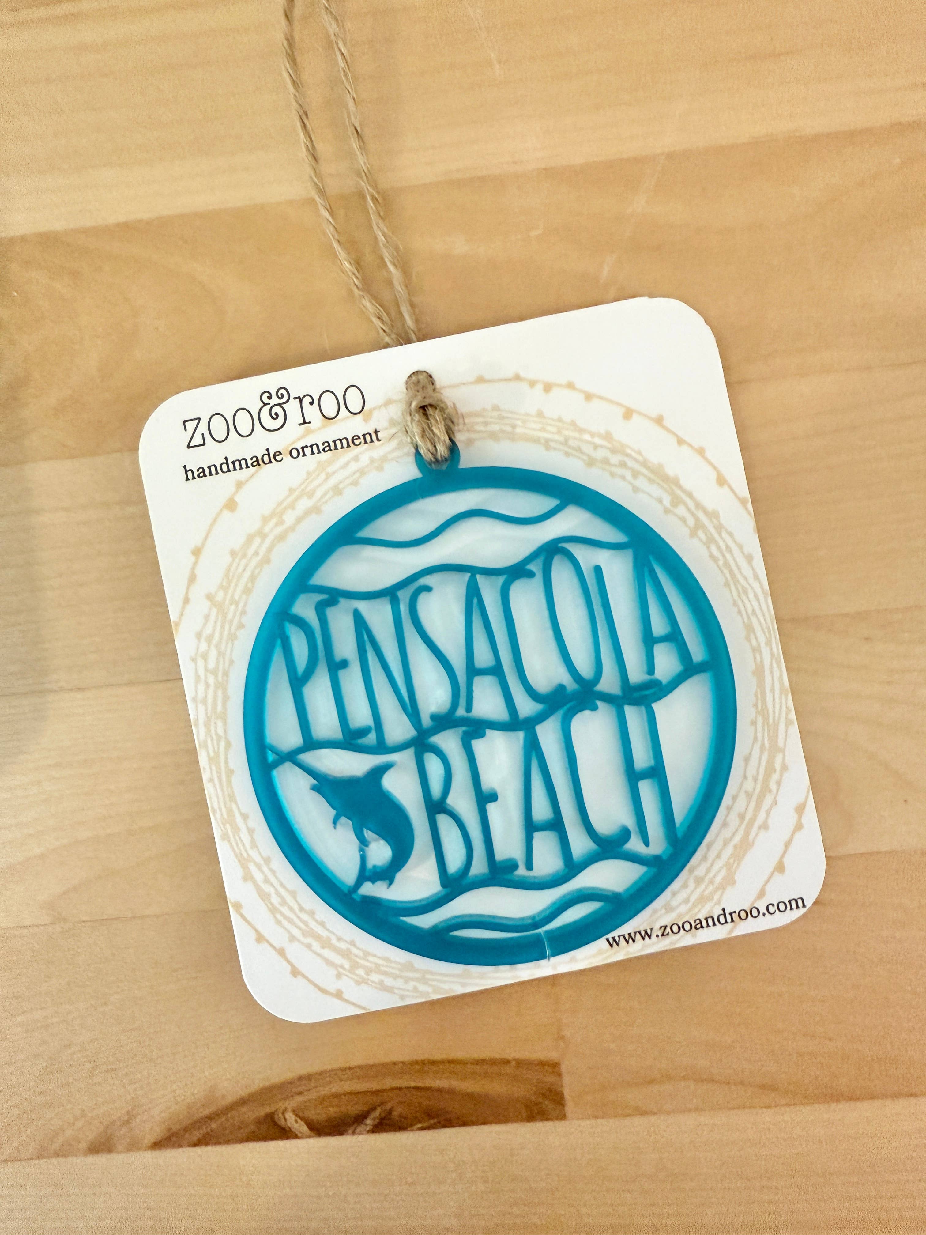 zoo&roo - Wholesale Ornament - Pensacola Beach Ornament Florida Souvenir Wood or Sea Glass16