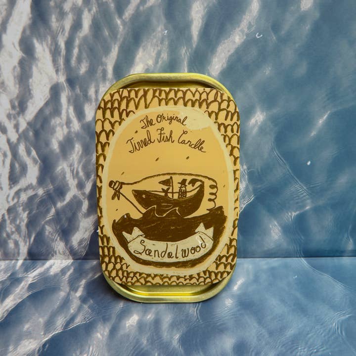 Tinned Candle - Wholesale Novelty Candle - Tinned Fish Candle - Sandalwood
