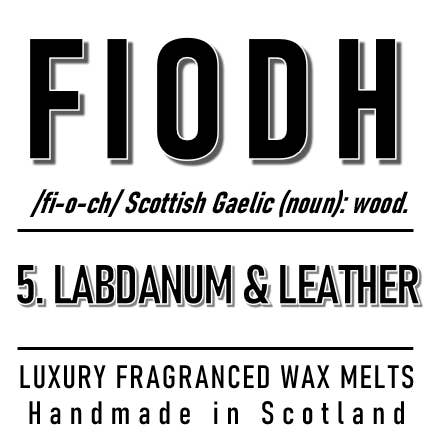 Fiodh 4: Labdanum and Leather Wax Melts for wholesale by Hamilton and Morris Candlemakers