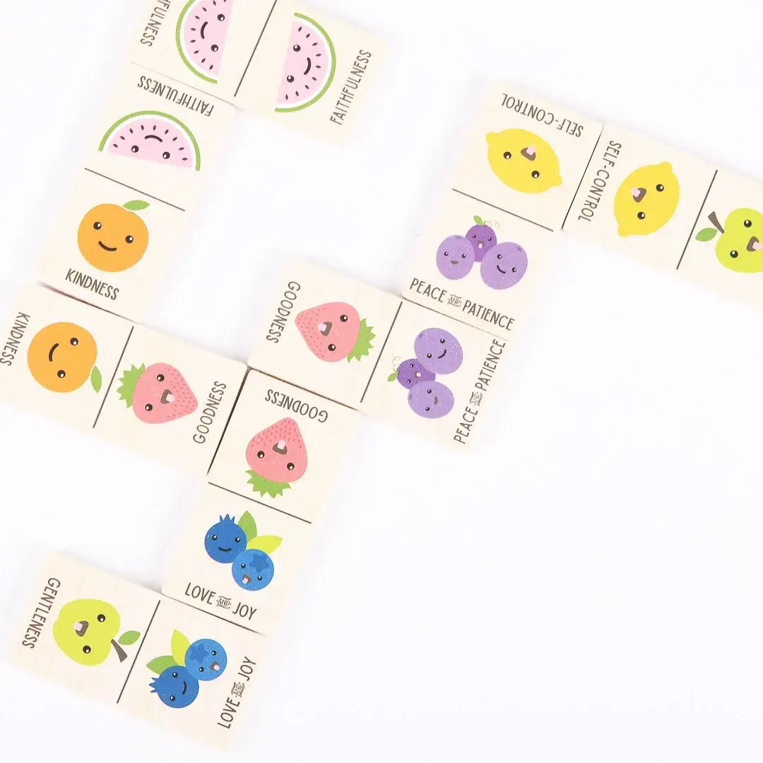 Swanson Christian Products - Wholesale Wood Toy - Kids - Game Dominos Wood Fruit Of The Spirit3