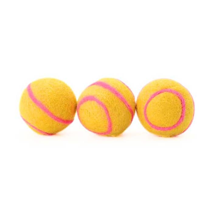 Yellow Felt Swirl Balls for wholesale by Woollyfelt