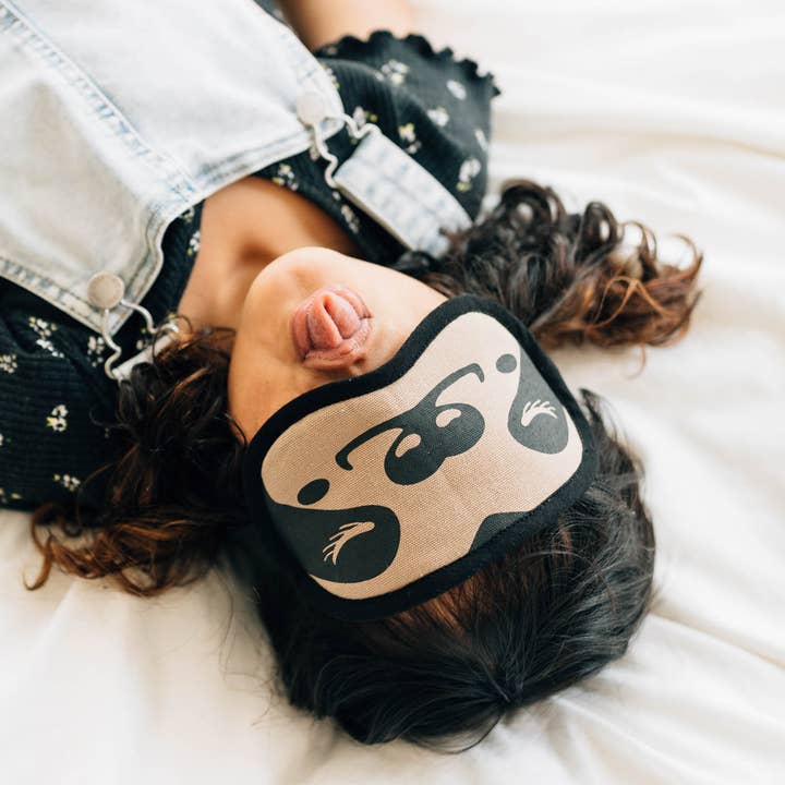 Ten Thousand Villages - Wholesale Sleep/Eye Mask - Sloth Velvet Sleep Mask2