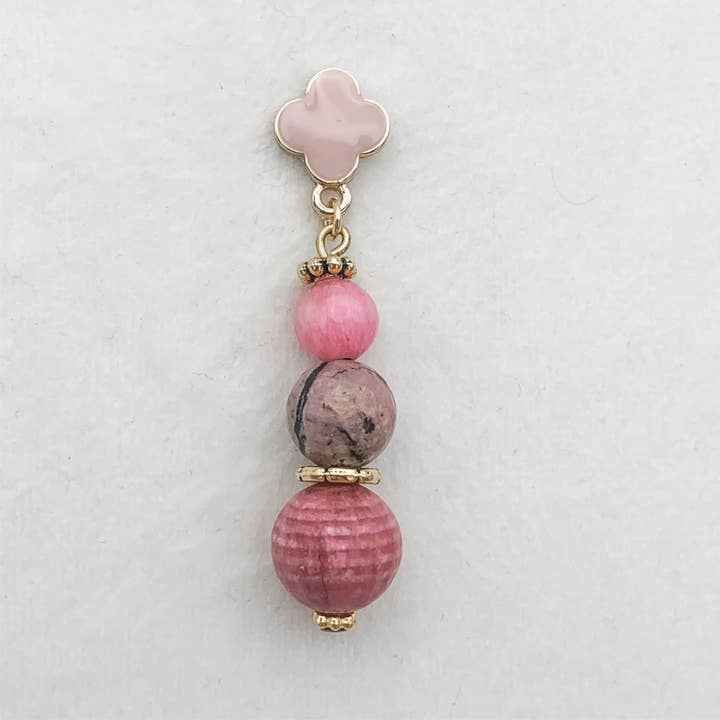 Olivia Grace Jewelry - Venta al por mayor Pendientes colgantes - PENDIENTES DE RODONITA Y RODOCROSITA