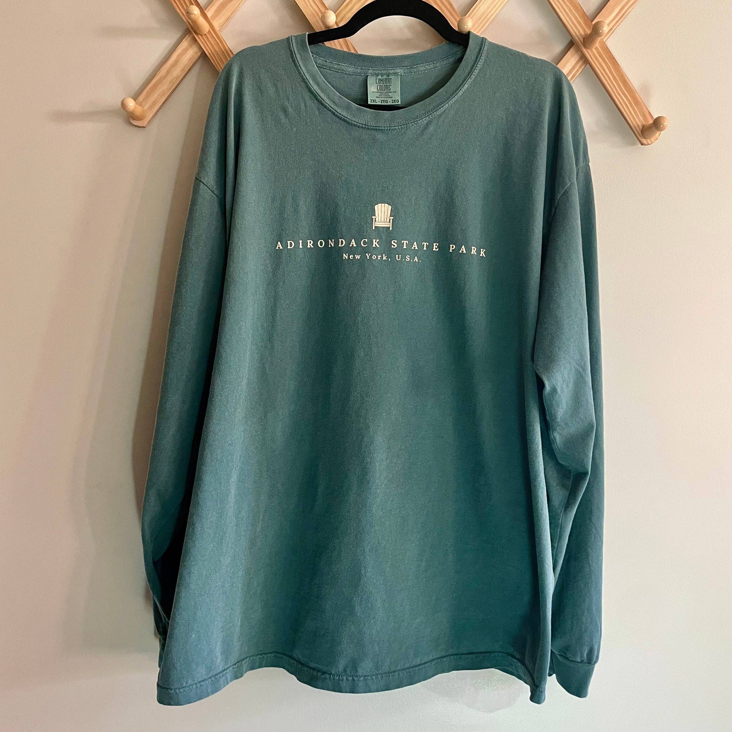 Just Wandering Co. - Wholesale Screen Printed T-Shirt - Women's - Adirondack Park Long Sleeve Shirt | Plattsburgh, New York |8