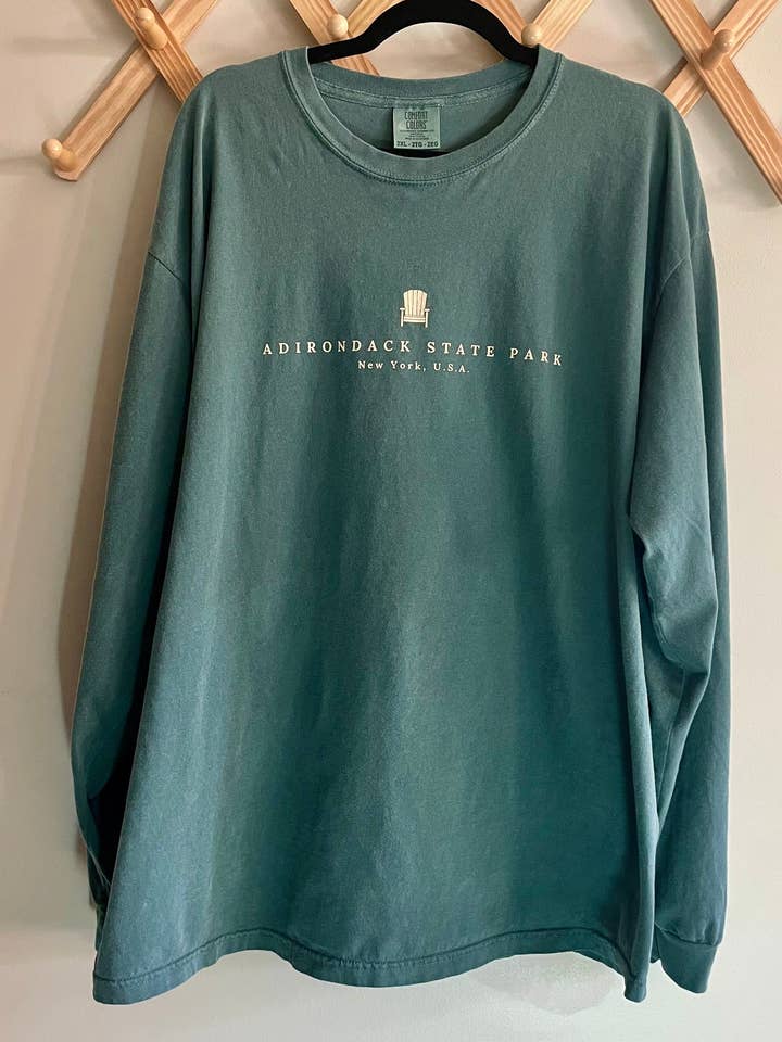 Just Wandering Co. - Wholesale Screen Printed T-Shirt - Women's - Adirondack Park Long Sleeve Shirt | Plattsburgh, New York |8