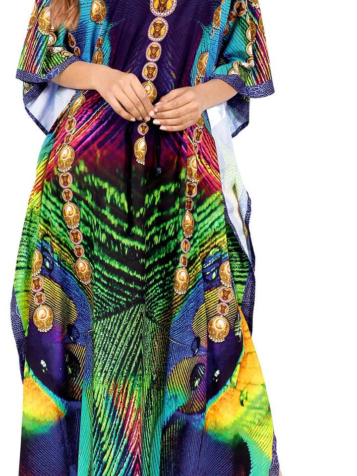 Caftano Peacock Queen da donna per la vendita all'ingrosso da parte di Happy Bay / La Leela